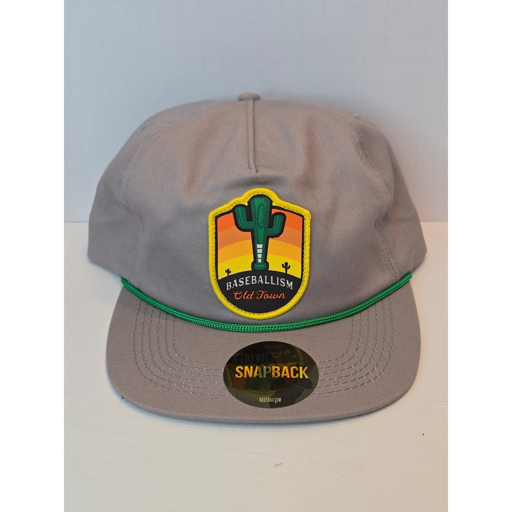 Baseballism Old Town Cactus Rope Hat Grey Snapback Adjustable Cap NEW